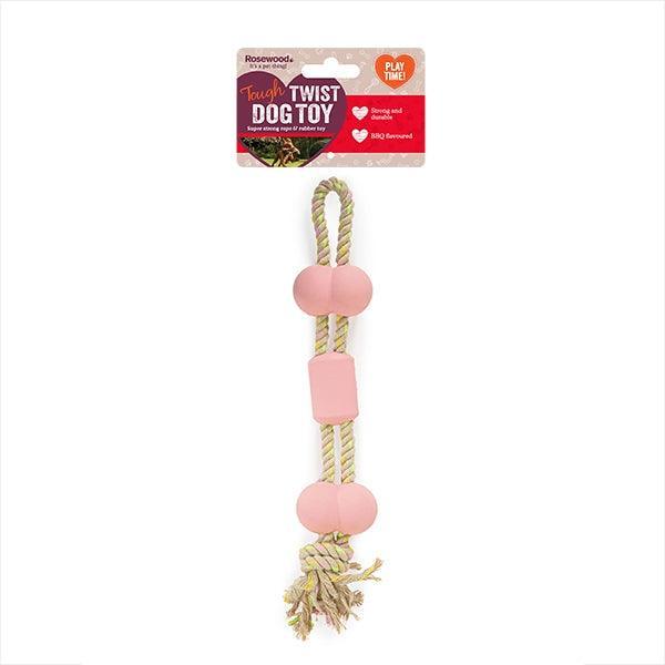 Rosewood BBQ Rubber & Rope Bone x4 | Luxury Home Accessories | Heulog Glow