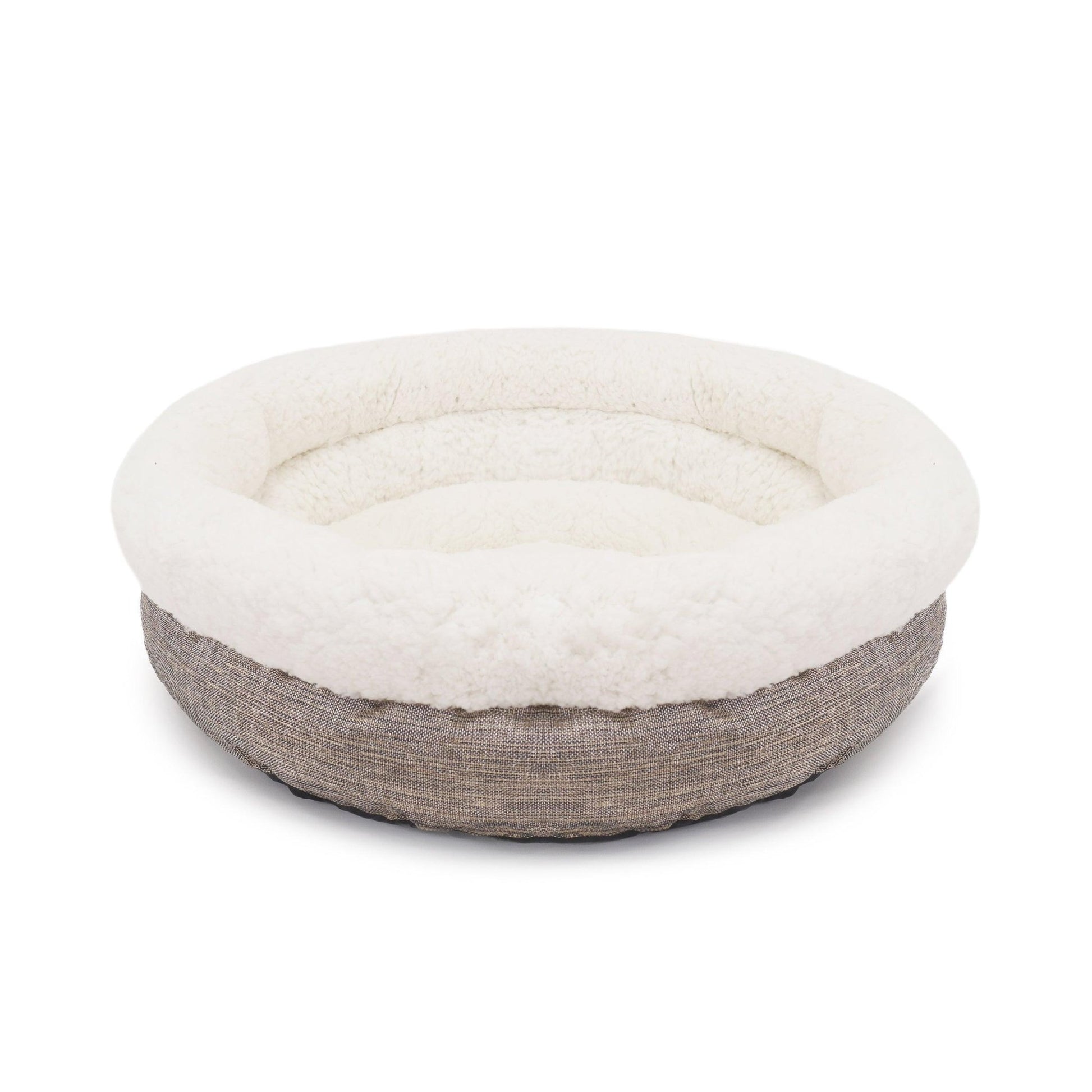 Rosewood Deep Tweed Oval Teddy Bear Bed | Luxury Home Accessories | Heulog Glow