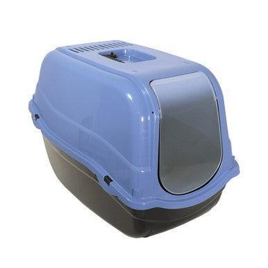 Rosewood Eco Line Hooded Cat Toilet Slate Blue/Black | Luxury Home Accessories | Heulog Glow