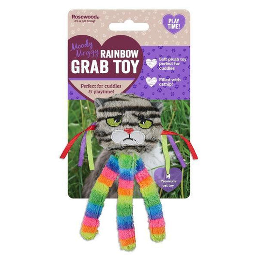 Rosewood Moody Moggy Rainbow Grab Toy x4 | Luxury Home Accessories | Heulog Glow