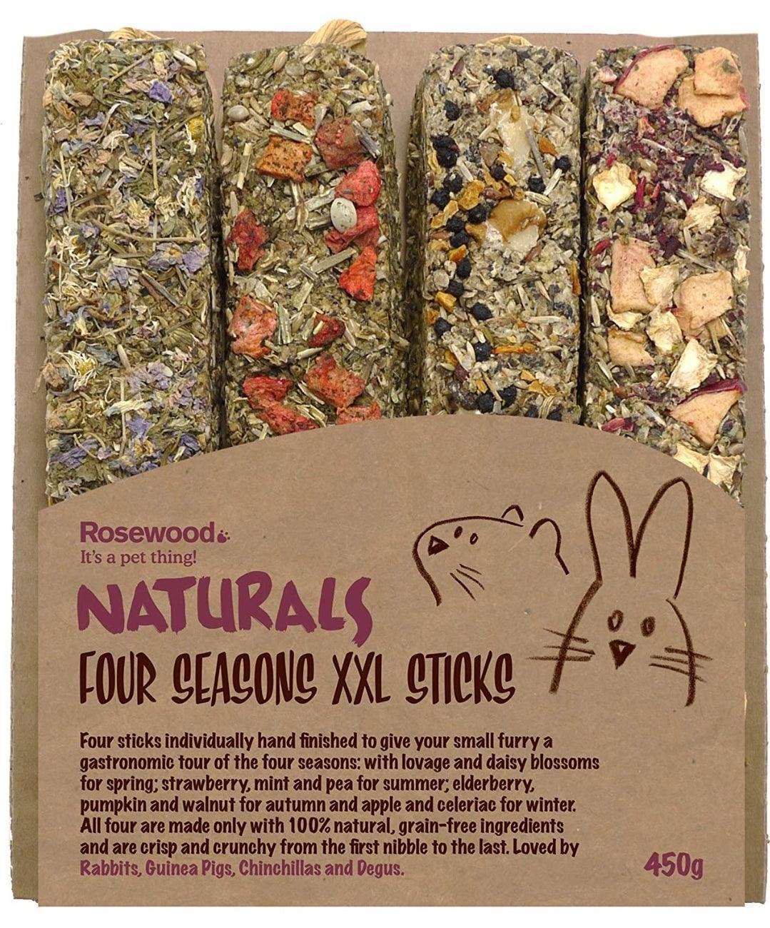Rosewood Naturals Small Animal Treats Four Seasons Grain-Free Sticks XXL | Luxury Home Accessories | Heulog Glow
