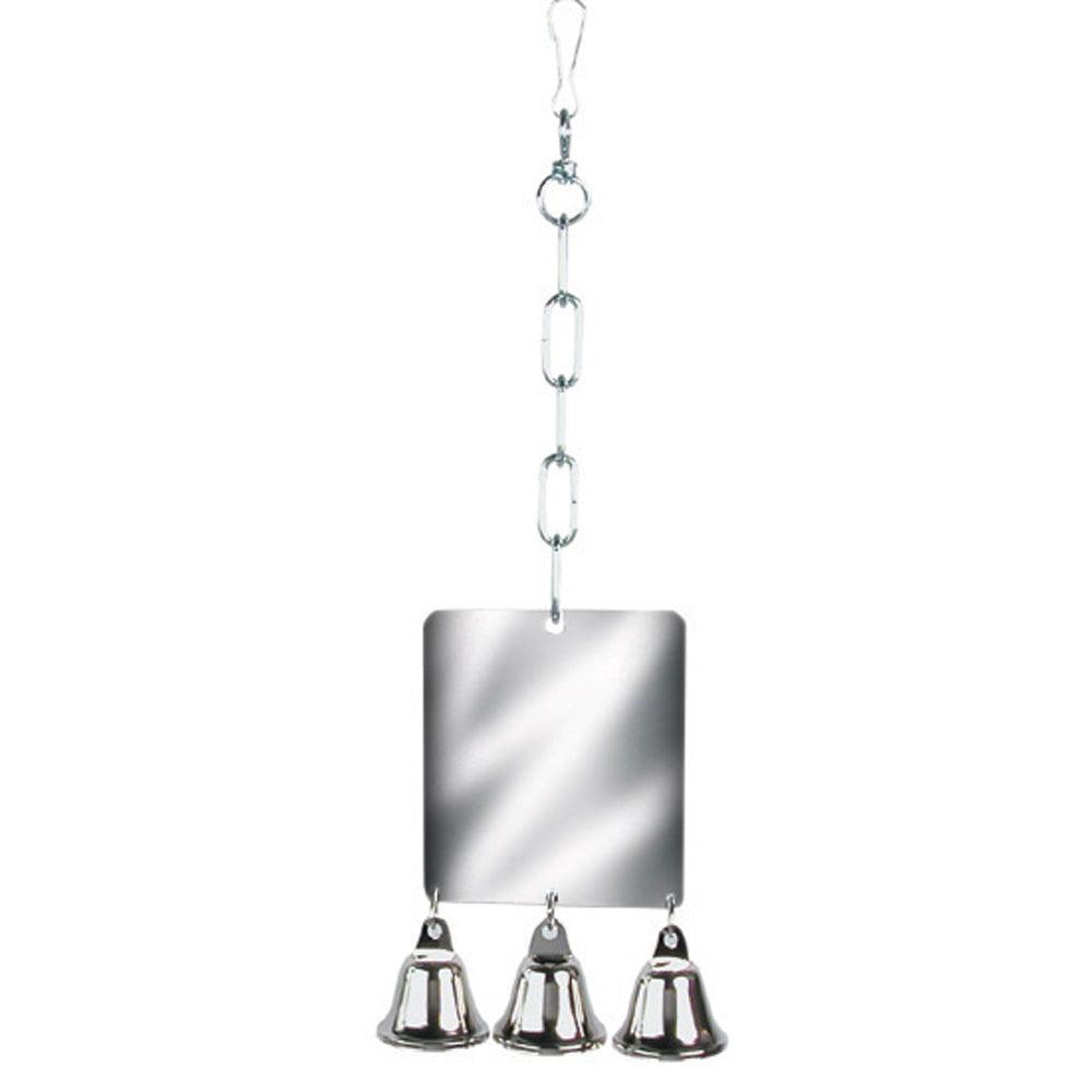 Rosewood Parrot Toy Mirror & Bell | Luxury Home Accessories | Heulog Glow