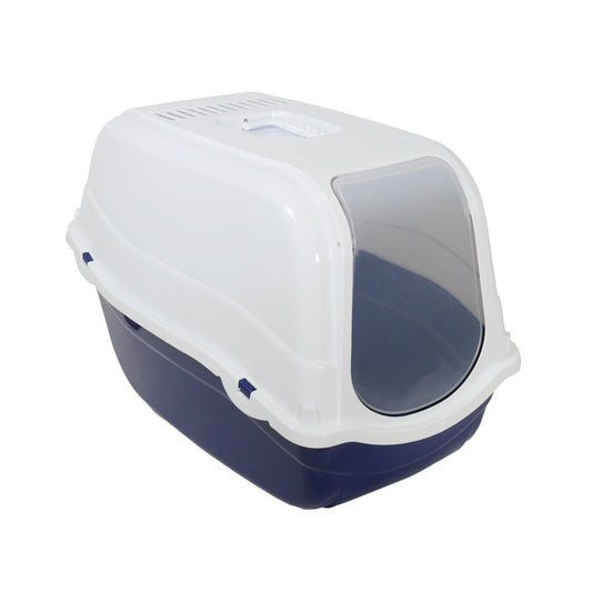 Rosewood Romeo Hood Cat Litter Box Blue | Luxury Home Accessories | Heulog Glow