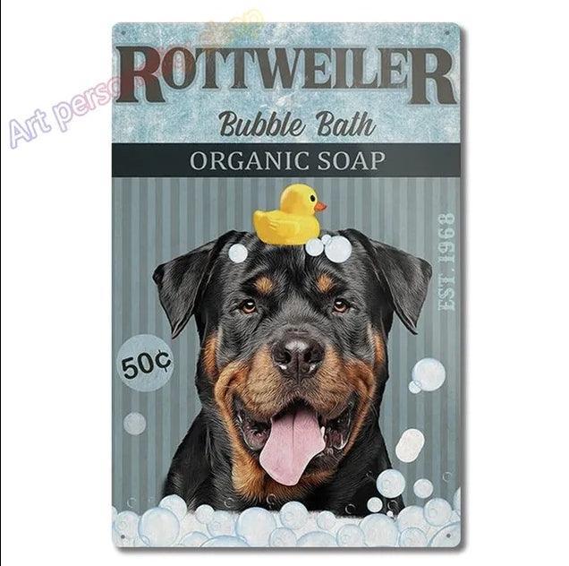Rottweiler Tin Sign | Luxury Home Accessories | Heulog Glow