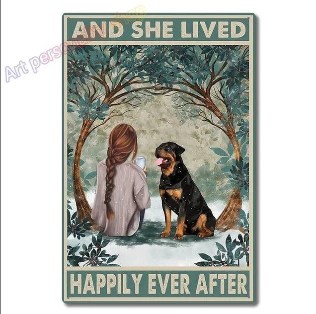 Rottweiler Tin Sign | Luxury Home Accessories | Heulog Glow
