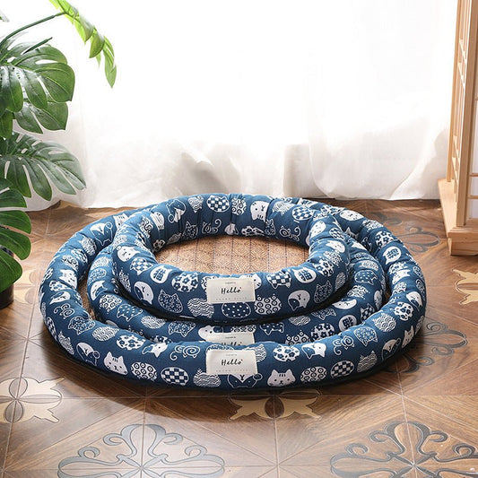 Round Cat Kennel Kennel Dog Summer Cool Den | Luxury Home Accessories | Heulog Glow