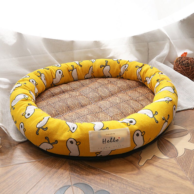 Round Cat Kennel Kennel Dog Summer Cool Den | Luxury Home Accessories | Heulog Glow