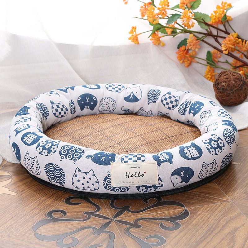 Round Cat Kennel Kennel Dog Summer Cool Den | Luxury Home Accessories | Heulog Glow