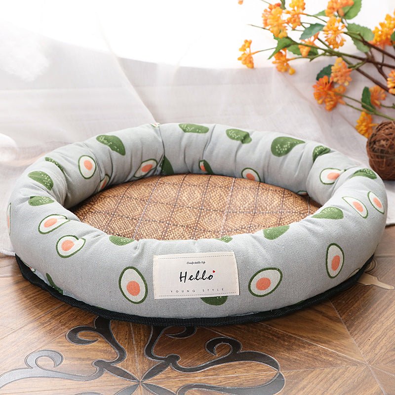 Round Cat Kennel Kennel Dog Summer Cool Den | Luxury Home Accessories | Heulog Glow
