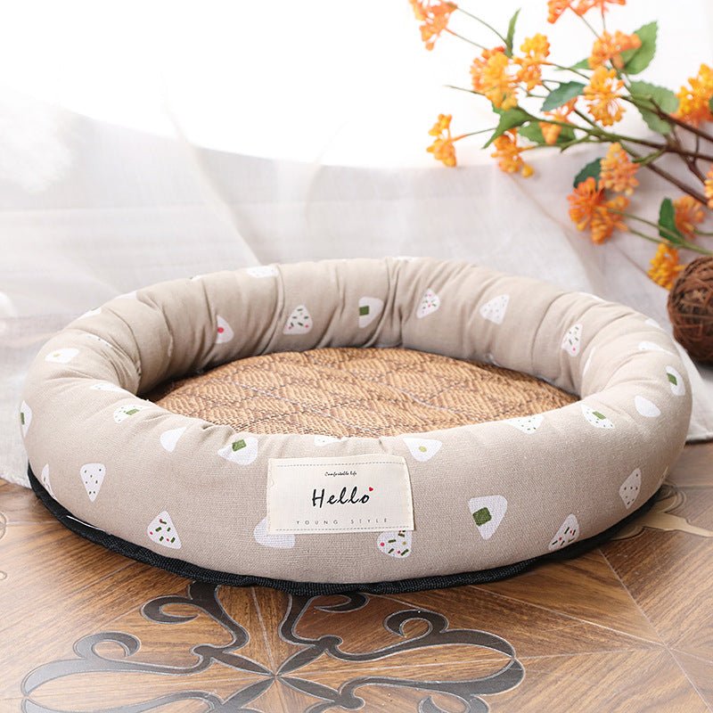 Round Cat Kennel Kennel Dog Summer Cool Den | Luxury Home Accessories | Heulog Glow