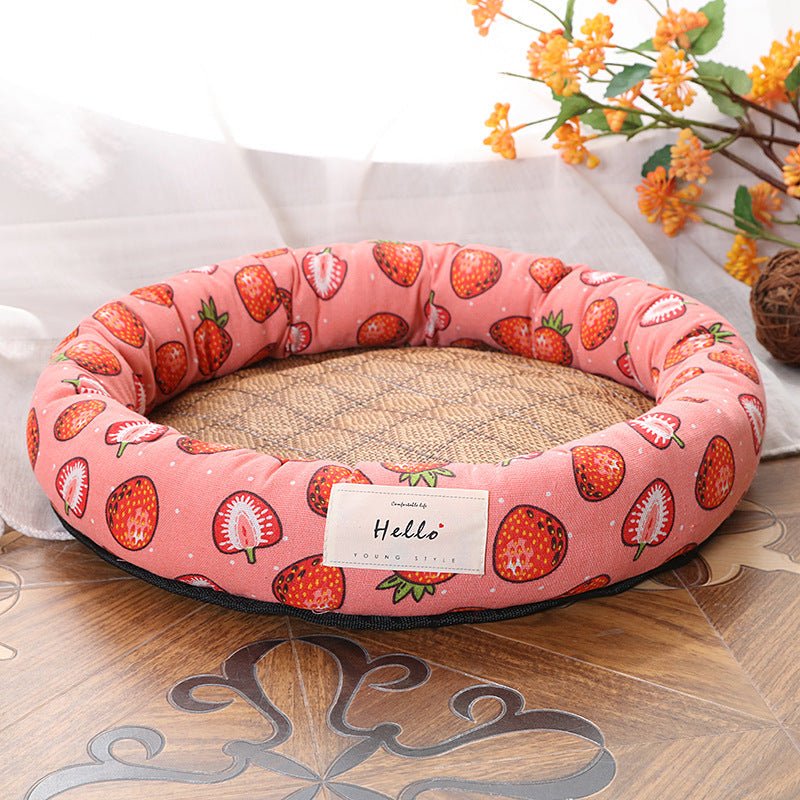 Round Cat Kennel Kennel Dog Summer Cool Den | Luxury Home Accessories | Heulog Glow