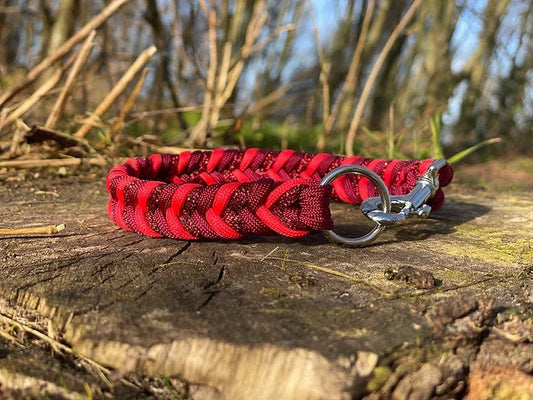 Ruby - Handmade Paracord Dog Collar | Luxury Home Accessories | Heulog Glow