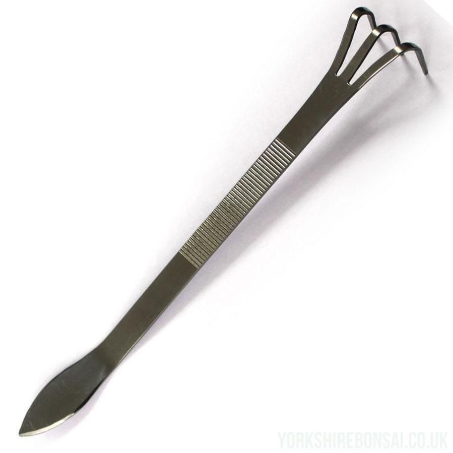 Ryuga Stainless Steel Bonsai Root Rake / Spatula Combination Tool | Luxury Home Accessories | Heulog Glow