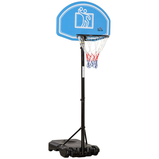 HOMCOM Adjustable Basketball Hoop Stand w/ Wheels and Weight Base