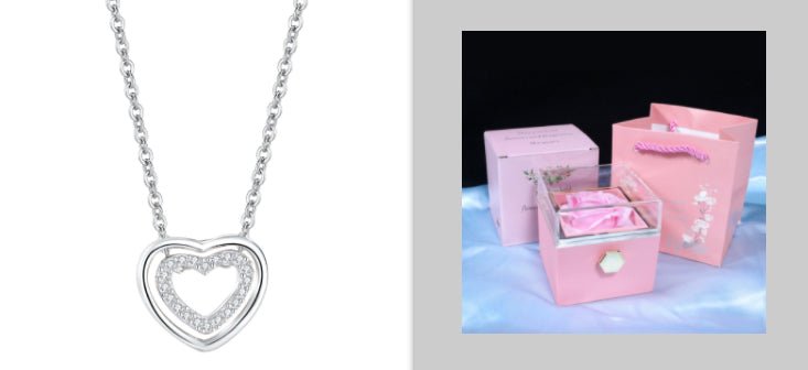 S925 Sterling Silver Heart To Heart Pendant Necklace | Luxury Home Accessories | Heulog Glow