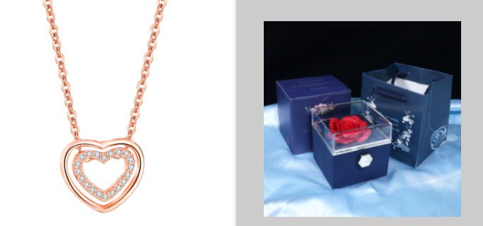 S925 Sterling Silver Heart To Heart Pendant Necklace | Luxury Home Accessories | Heulog Glow