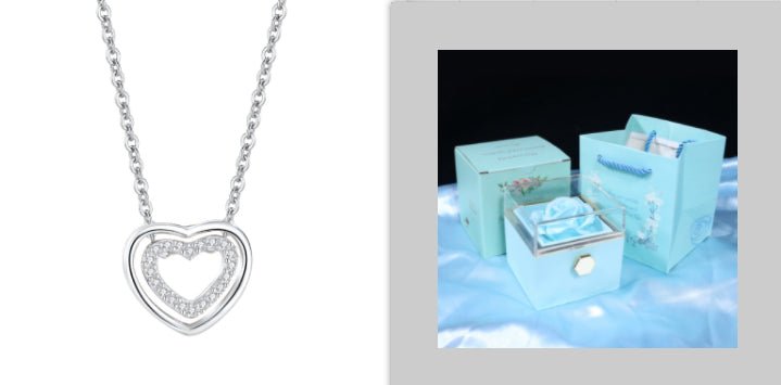 S925 Sterling Silver Heart To Heart Pendant Necklace | Luxury Home Accessories | Heulog Glow