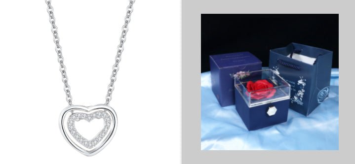 S925 Sterling Silver Heart To Heart Pendant Necklace | Luxury Home Accessories | Heulog Glow