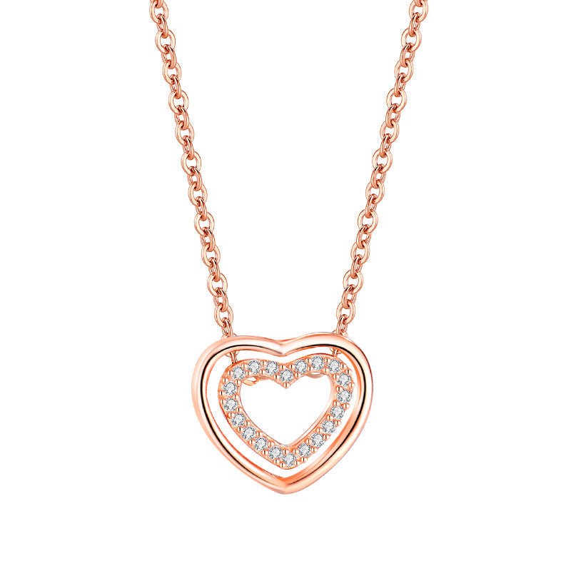 S925 Sterling Silver Heart To Heart Pendant Necklace | Luxury Home Accessories | Heulog Glow