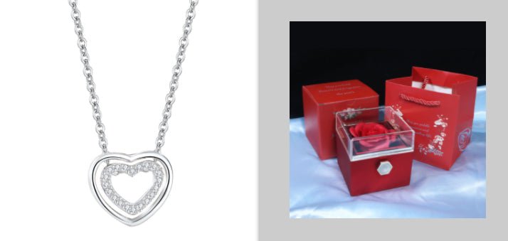 S925 Sterling Silver Heart To Heart Pendant Necklace | Luxury Home Accessories | Heulog Glow