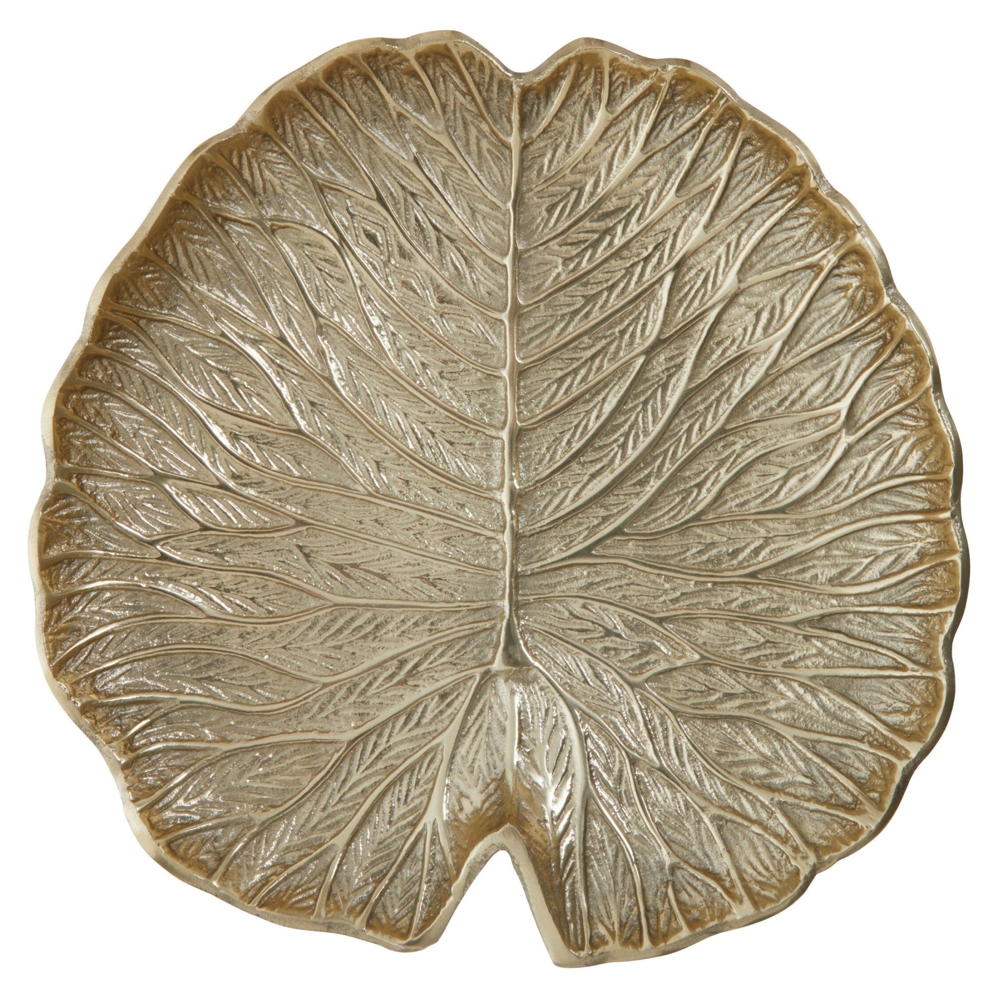 Salma Large Gold Finish Lotus Leaf Plate. | Luxury Home Accessories | Heulog Glow