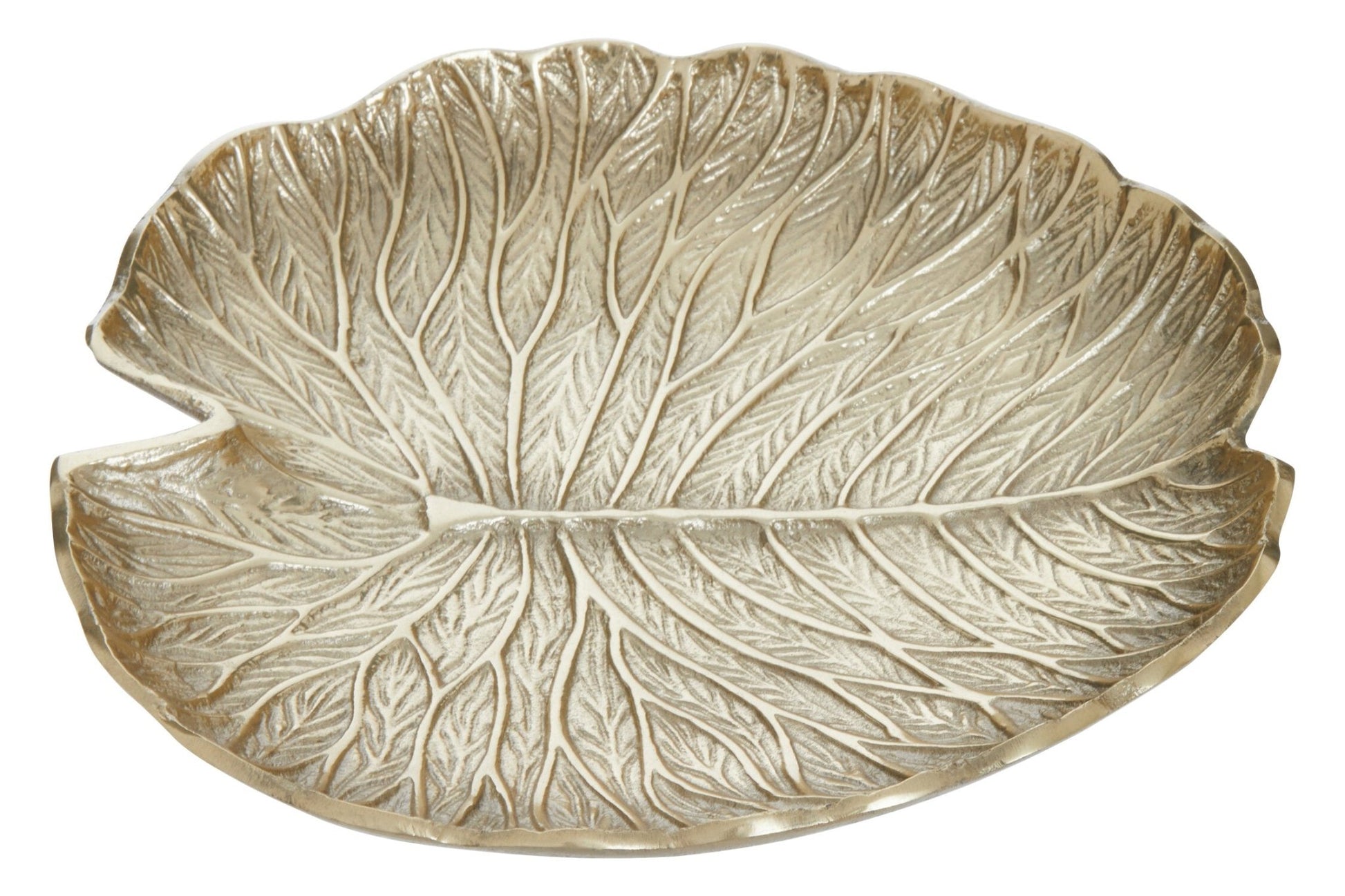 Salma Large Gold Finish Lotus Leaf Plate. | Luxury Home Accessories | Heulog Glow