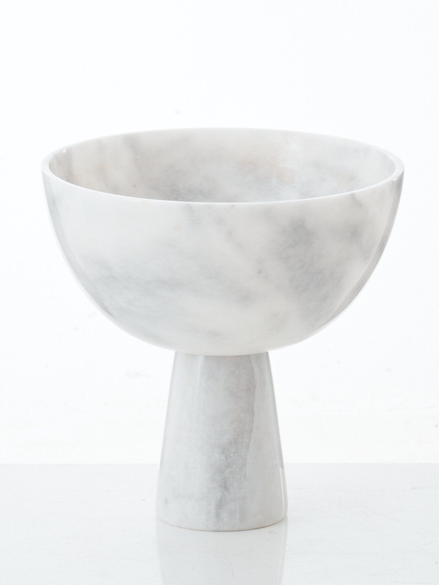 Salmo Large White Marble Pedestal Bowl | Luxury Home Accessories | Heulog Glow