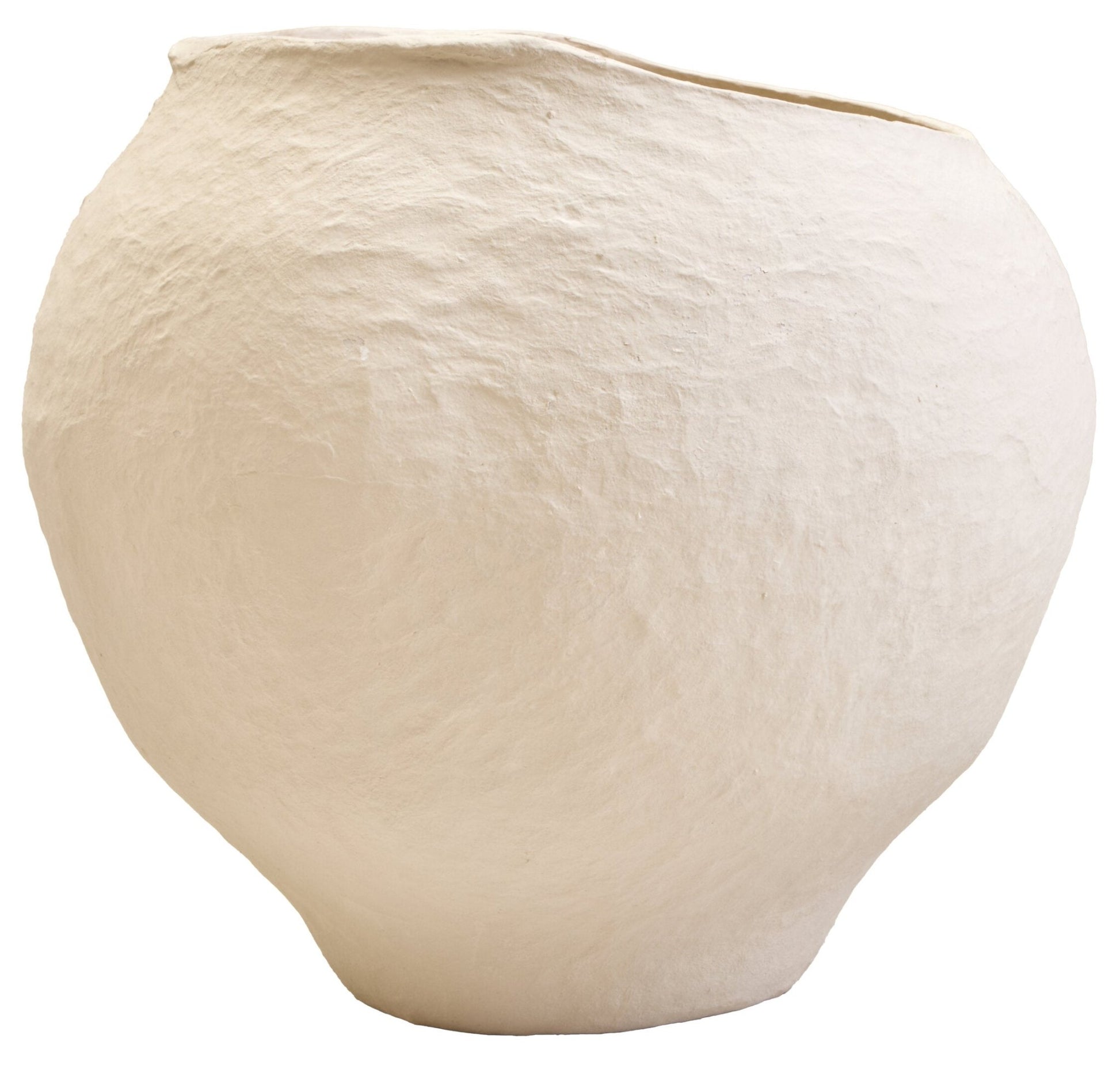 Sanai Cotton Mache Large Beige Planter | Luxury Home Accessories | Heulog Glow