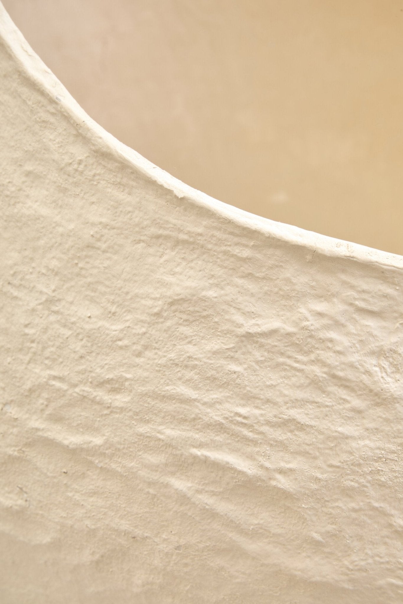 Sanai Cotton Mache Large Beige Planter | Luxury Home Accessories | Heulog Glow