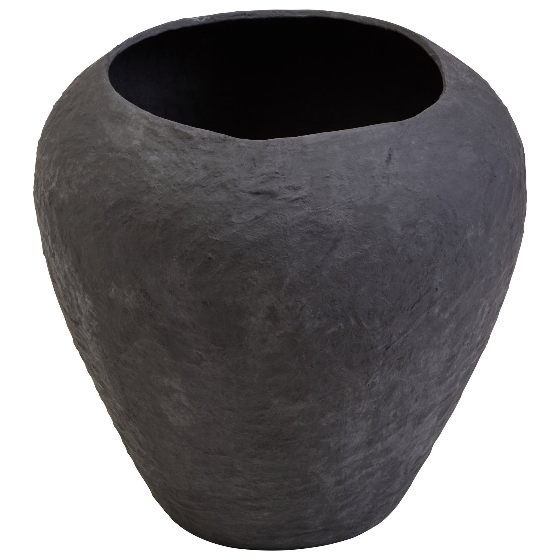 Sanai Cotton Mache Large Black Planter | Luxury Home Accessories | Heulog Glow