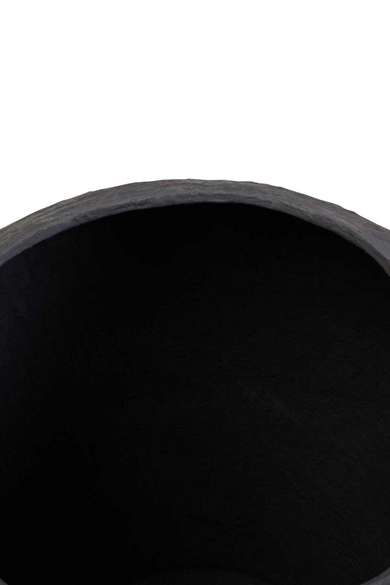Sanai Cotton Mache Large Black Planter | Luxury Home Accessories | Heulog Glow