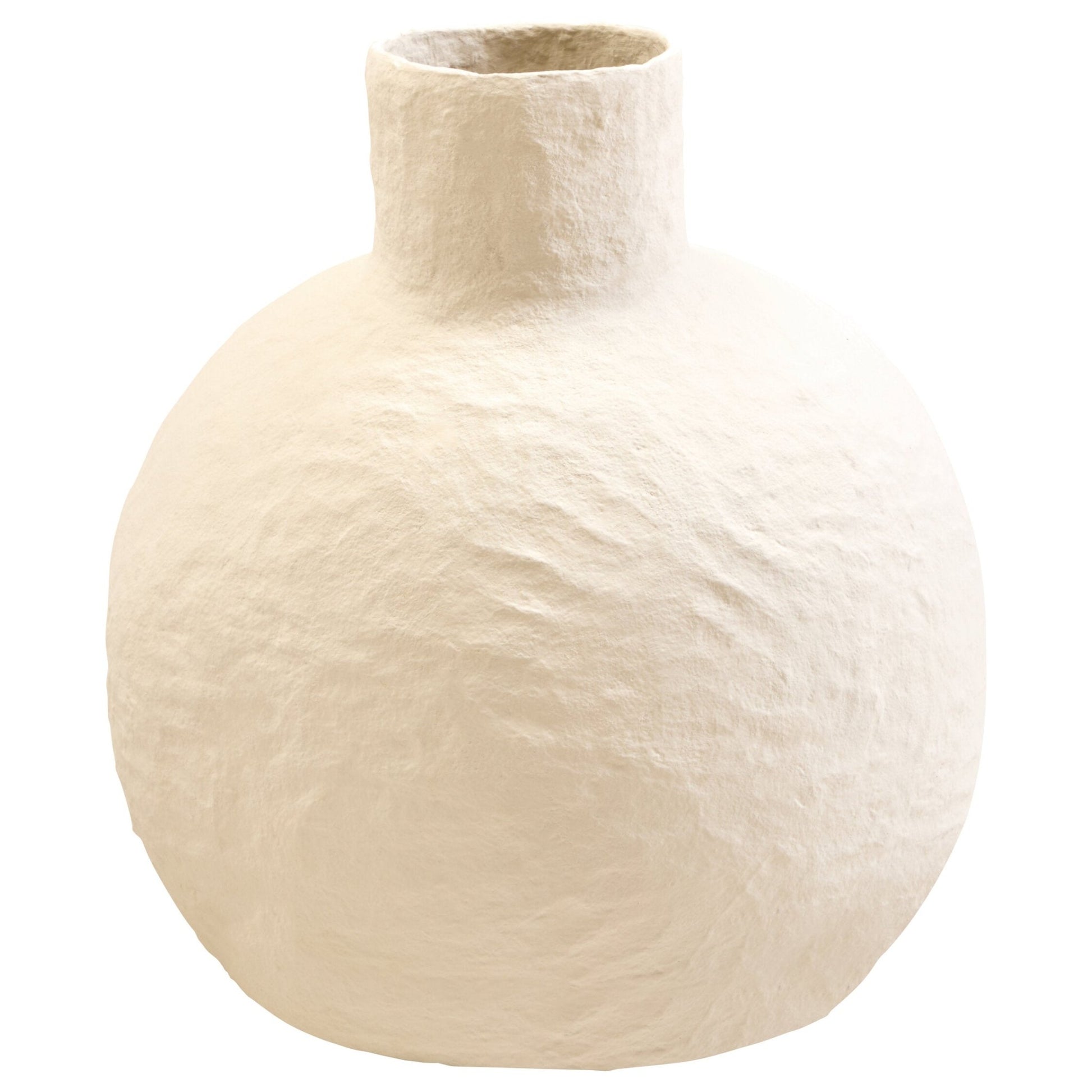 Sanai Cotton Mache Large Cream Vase | Luxury Home Accessories | Heulog Glow