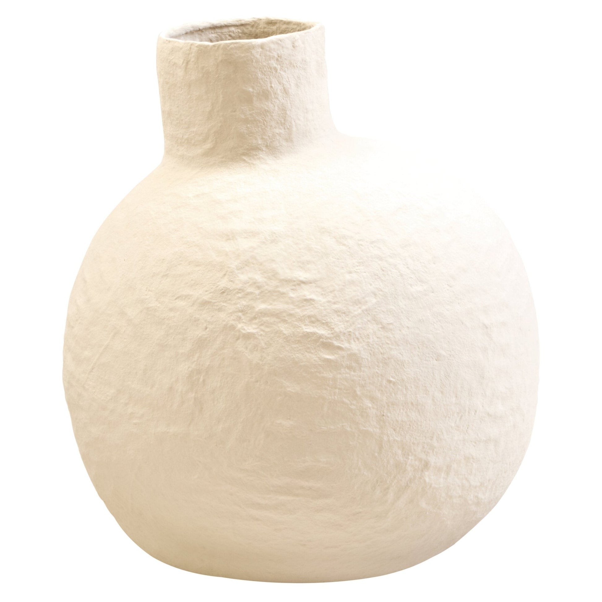 Sanai Cotton Mache Large Cream Vase | Luxury Home Accessories | Heulog Glow