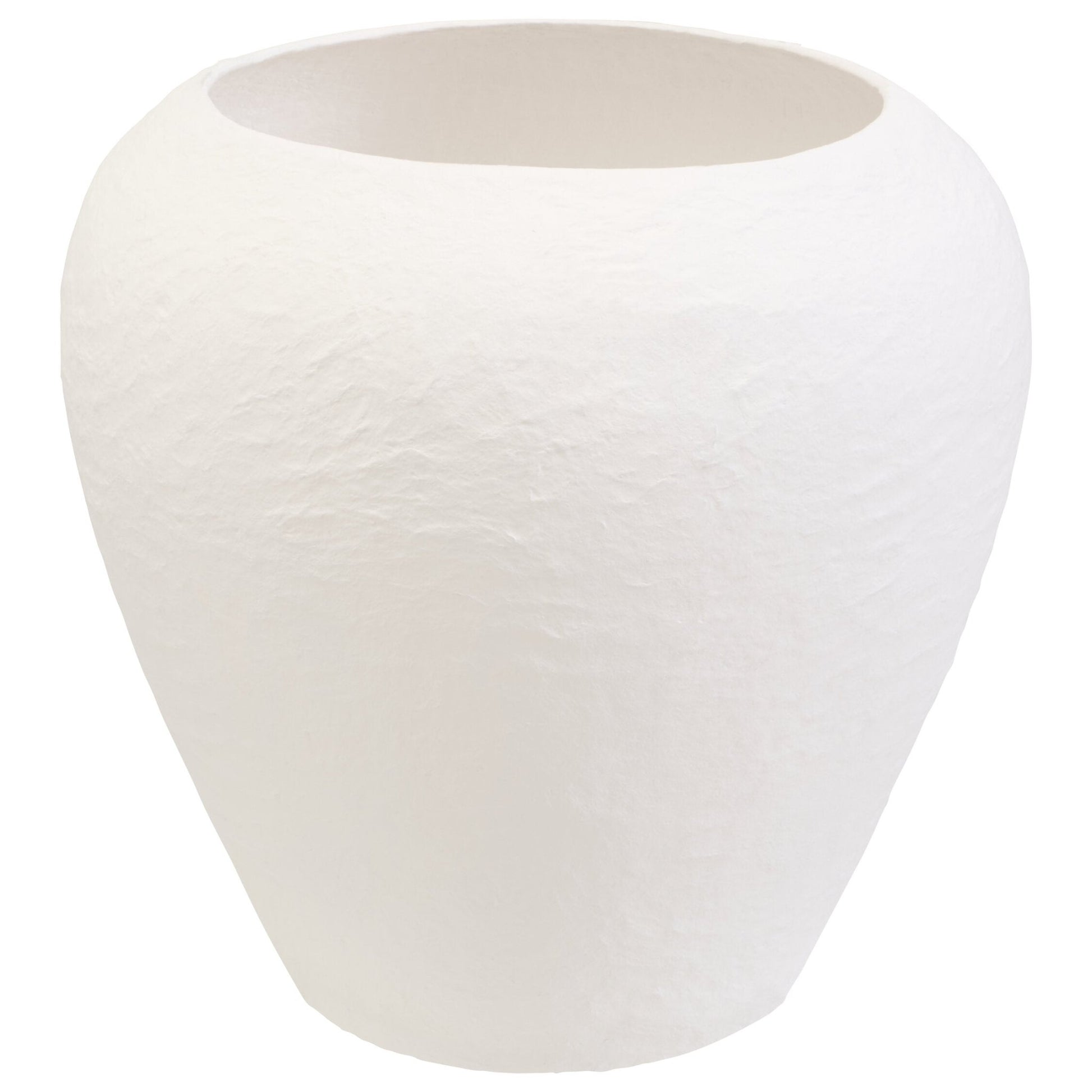 Sanai Cotton Mache Large White Planter | Luxury Home Accessories | Heulog Glow
