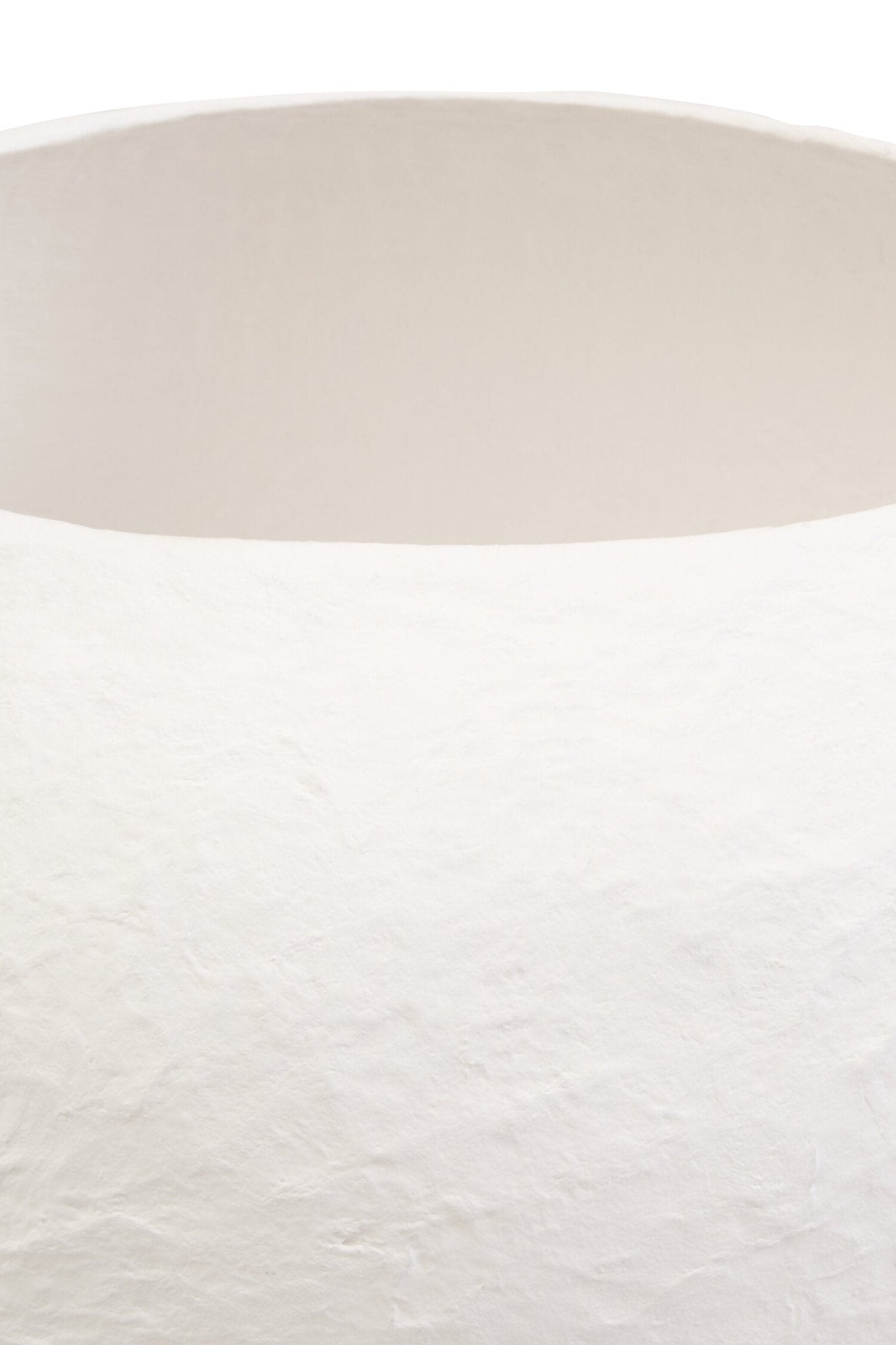 Sanai Cotton Mache Large White Planter | Luxury Home Accessories | Heulog Glow