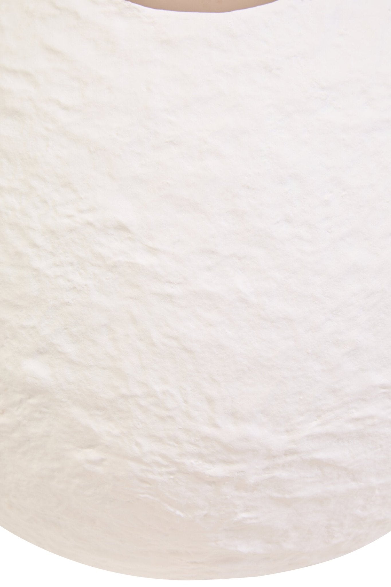 Sanai Cotton Mache Small White Round Vase | Luxury Home Accessories | Heulog Glow