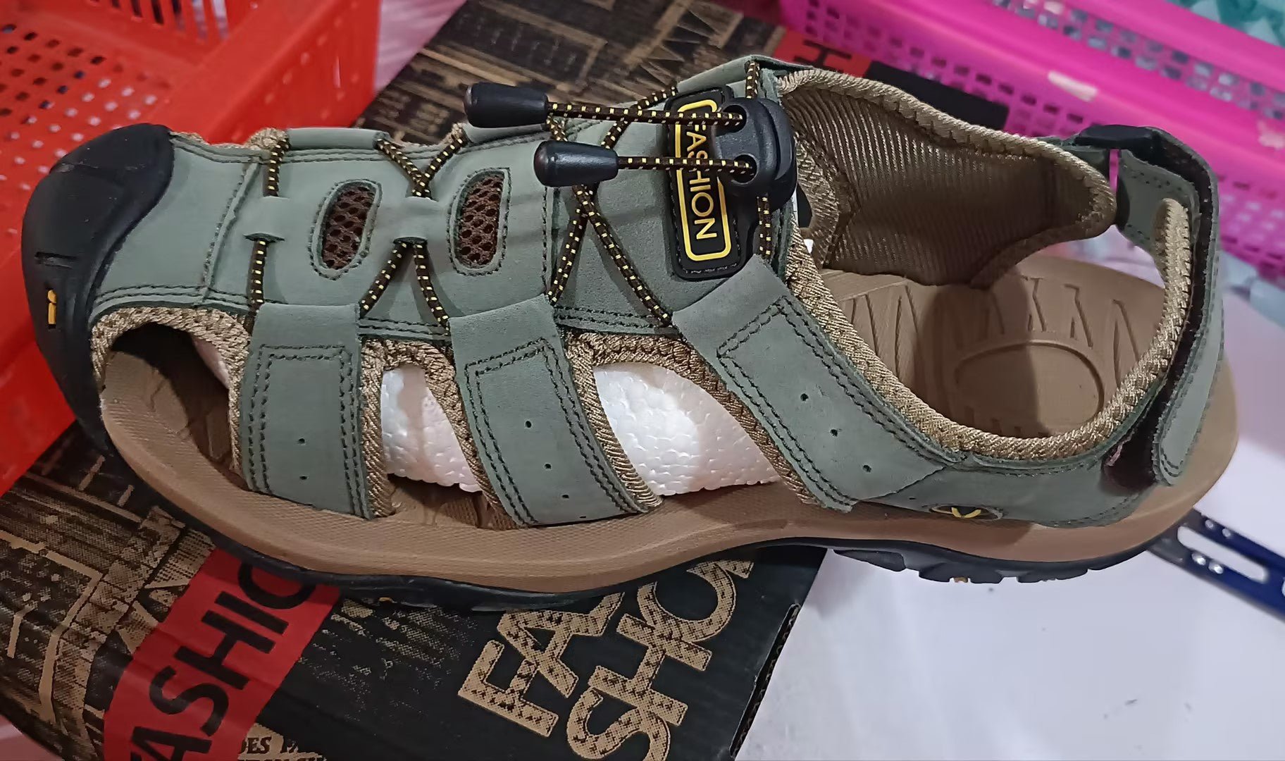 Sandals Men's Trendy Leather Toe Slippers Outdoor Sports Casual Shoes | Luxury Home Accessories | Heulog Glow