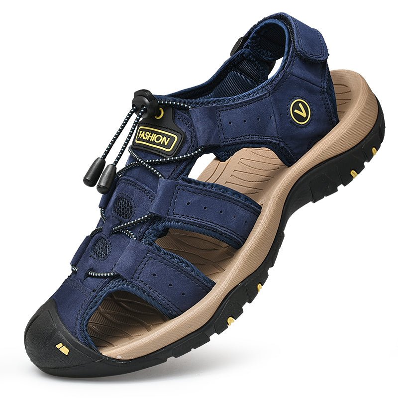 Sandals Men's Trendy Leather Toe Slippers Outdoor Sports Casual Shoes | Luxury Home Accessories | Heulog Glow
