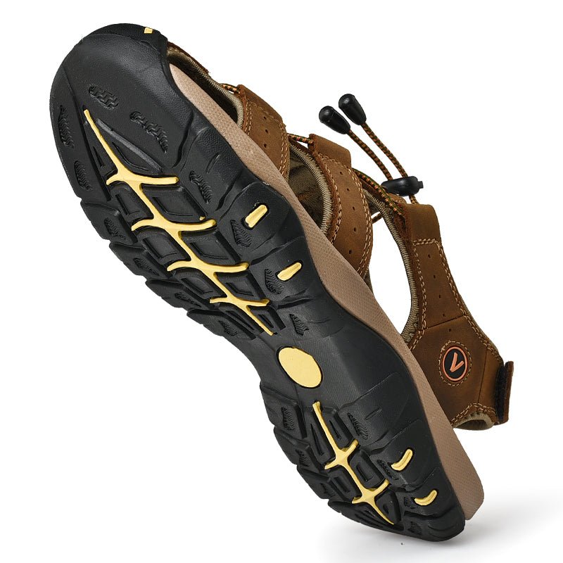Sandals Men's Trendy Leather Toe Slippers Outdoor Sports Casual Shoes | Luxury Home Accessories | Heulog Glow