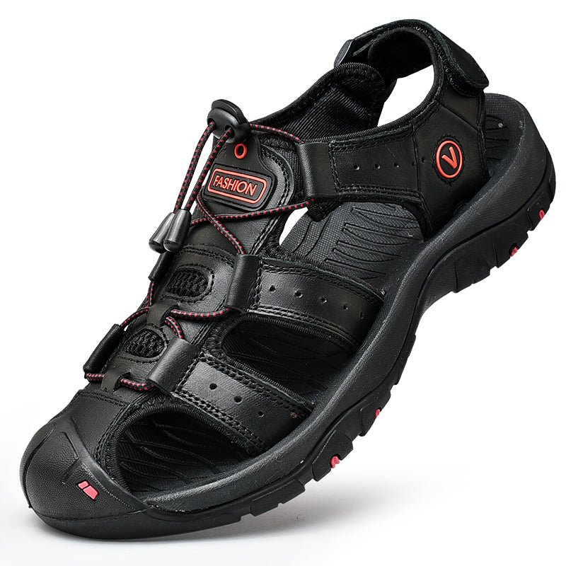 Sandals Men's Trendy Leather Toe Slippers Outdoor Sports Casual Shoes | Luxury Home Accessories | Heulog Glow