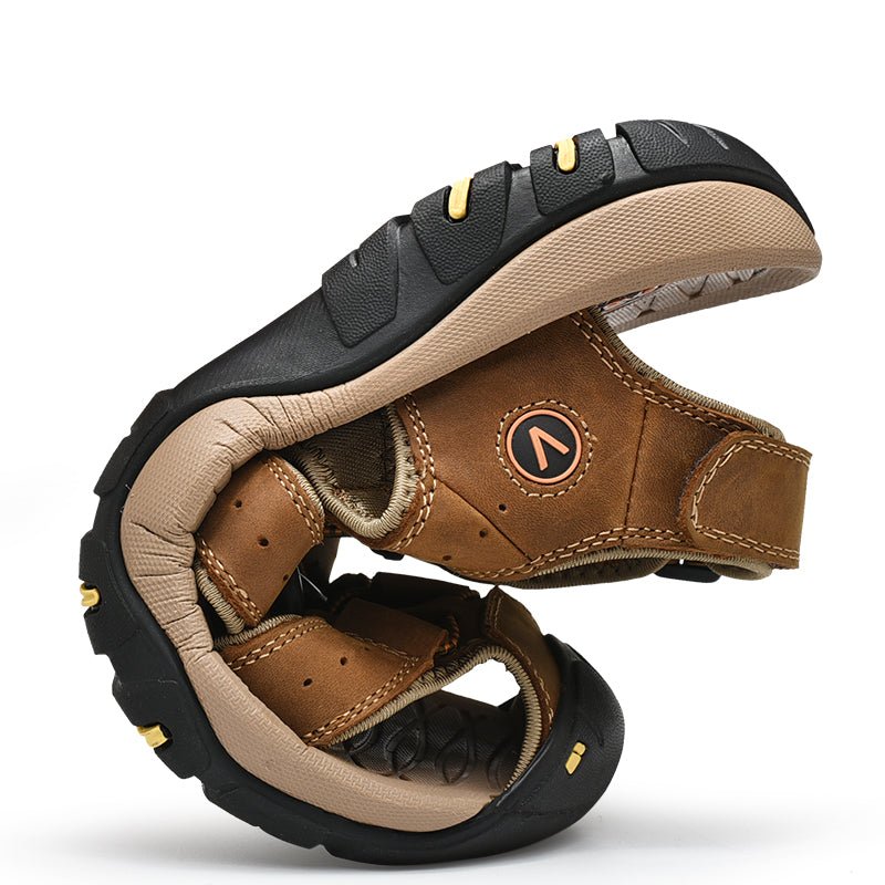 Sandals Men's Trendy Leather Toe Slippers Outdoor Sports Casual Shoes | Luxury Home Accessories | Heulog Glow