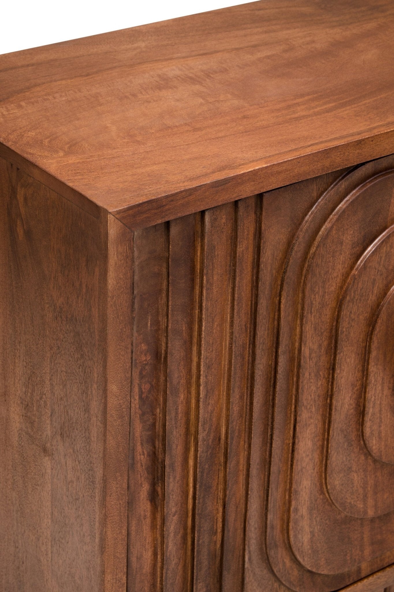 Sangar Two Door Mango Wood Carved Sideboard | Luxury Home Accessories | Heulog Glow