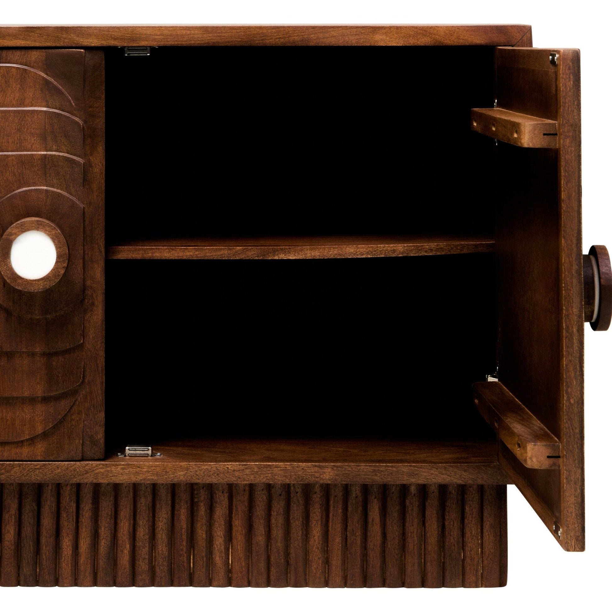 Sangar Two Door Mango Wood Carved Sideboard | Luxury Home Accessories | Heulog Glow