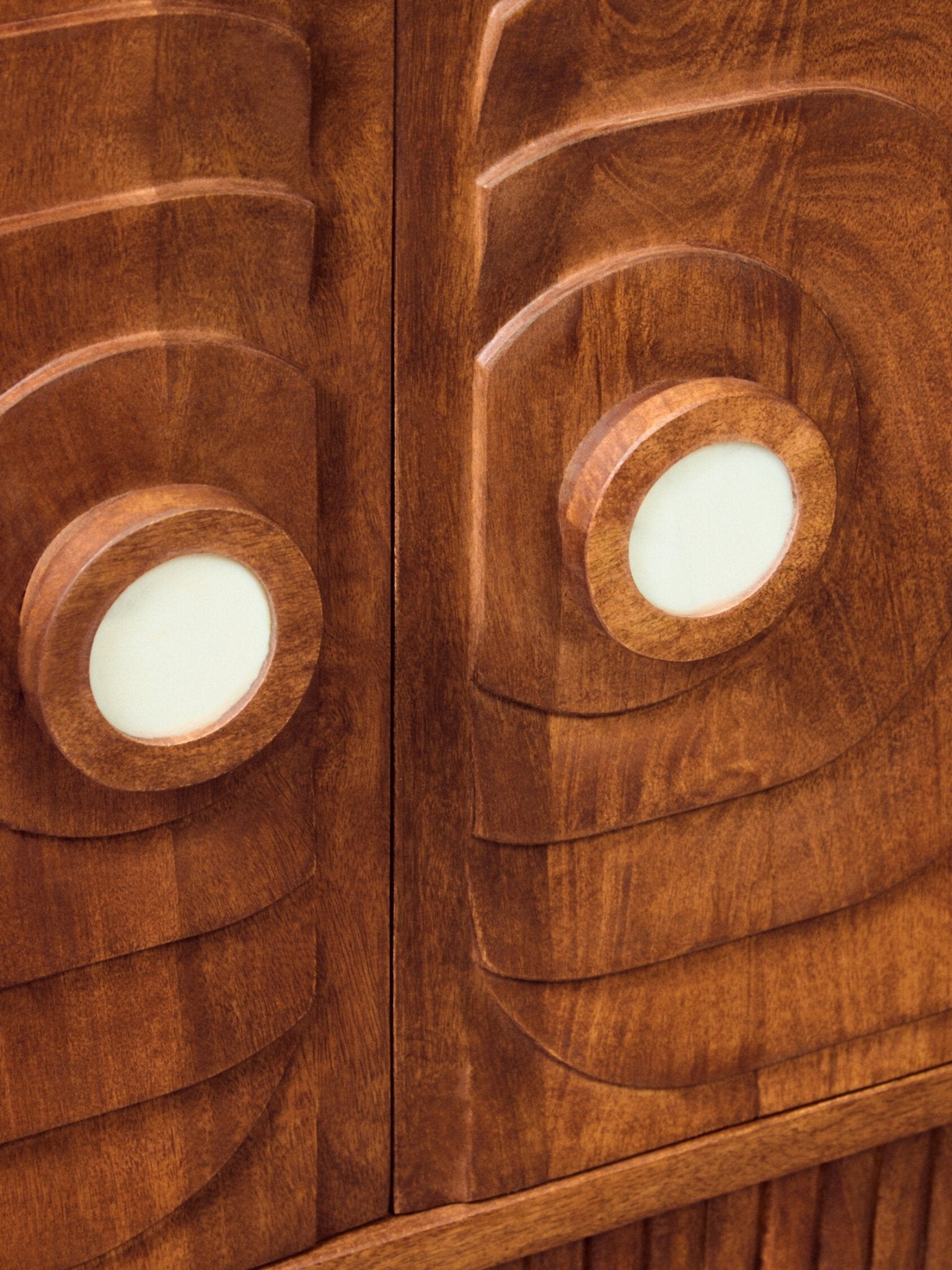 Sangar Two Door Mango Wood Carved Sideboard | Luxury Home Accessories | Heulog Glow