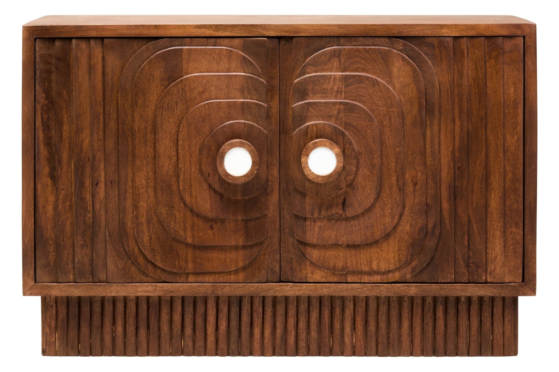 Sangar Two Door Mango Wood Carved Sideboard | Luxury Home Accessories | Heulog Glow