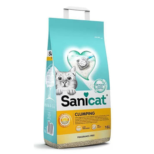 Sanicat Clumping Cat Litter, 16L LIMITED AVAILABILITY | Luxury Home Accessories | Heulog Glow