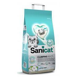 Sanicat Clumping White Cotton Fresh, 10ltr | Luxury Home Accessories | Heulog Glow