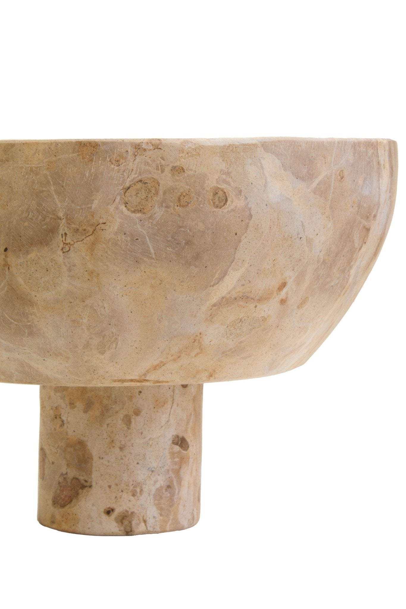 Santino Chocolate Marble Pedestal Bowl | Luxury Home Accessories | Heulog Glow