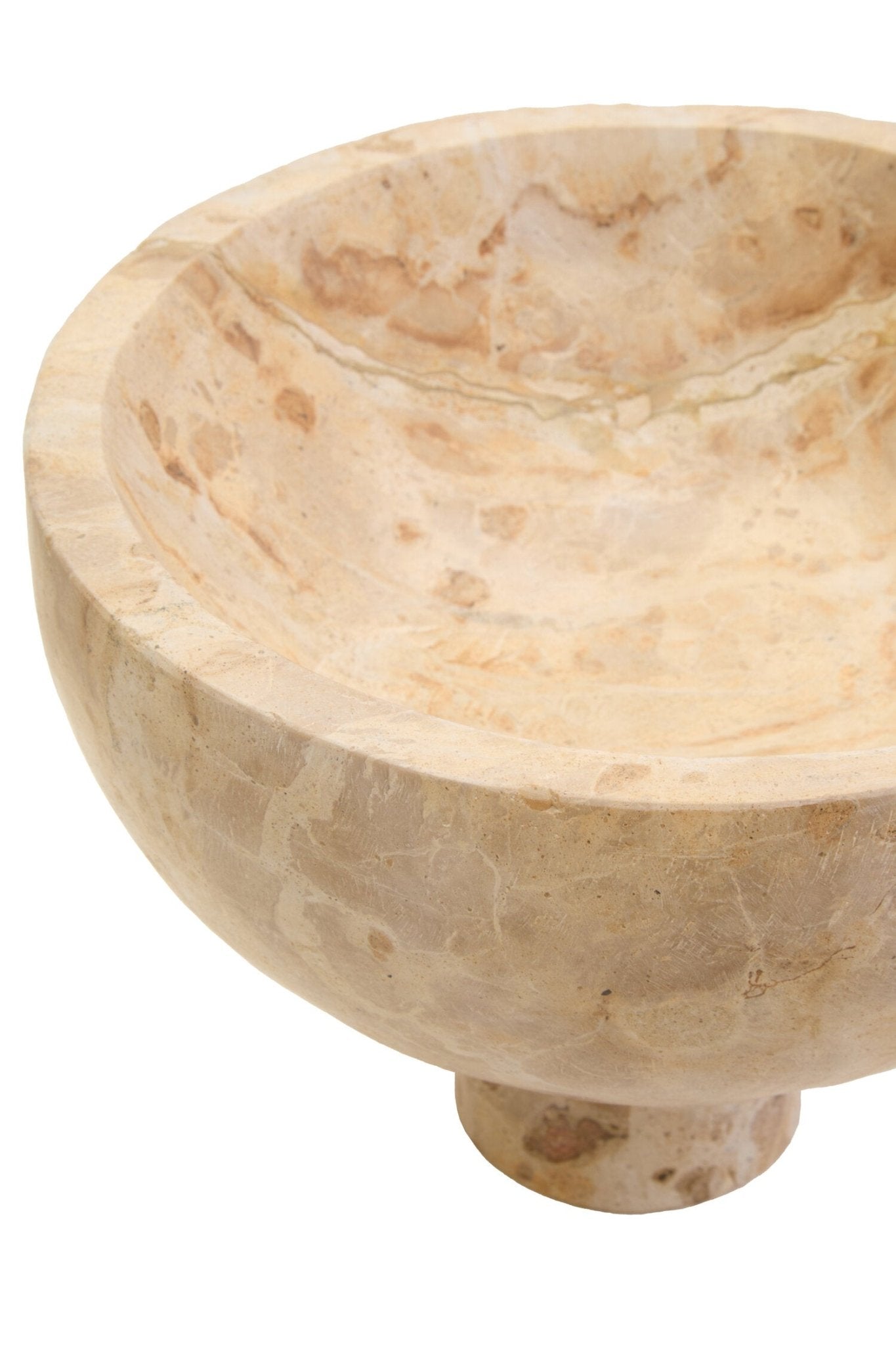 Santino Chocolate Marble Pedestal Bowl | Luxury Home Accessories | Heulog Glow