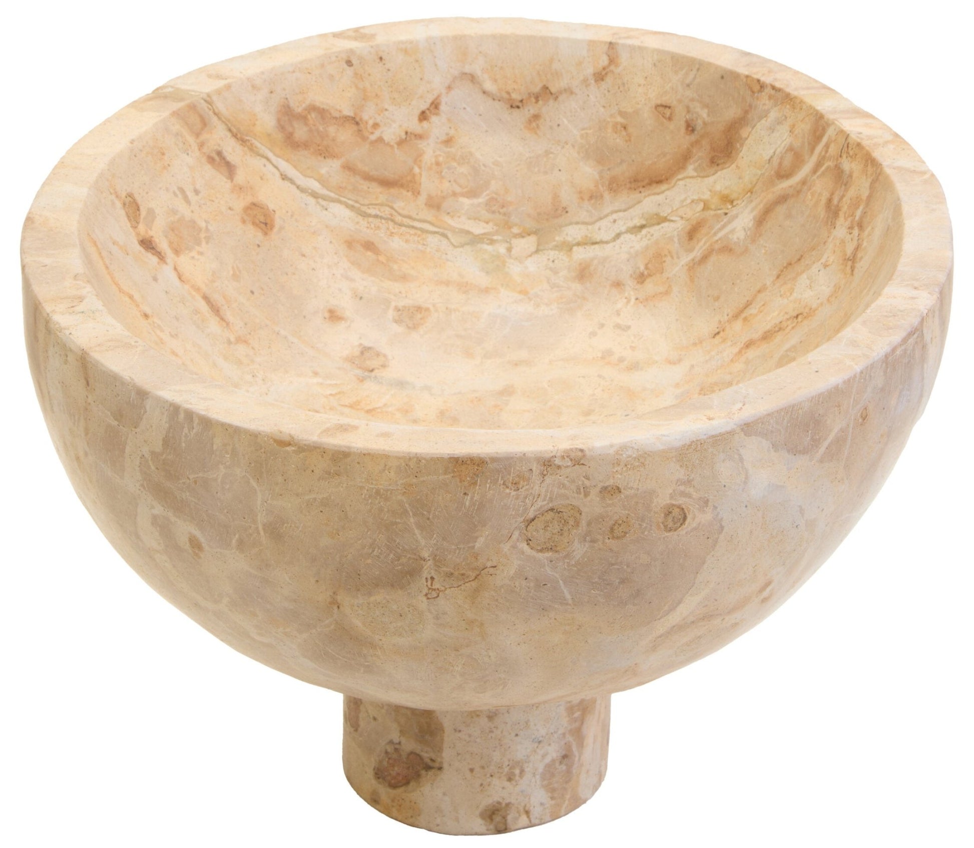 Santino Chocolate Marble Pedestal Bowl | Luxury Home Accessories | Heulog Glow